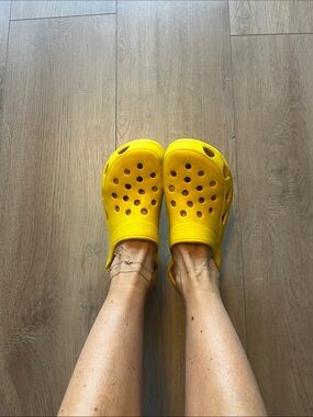 CROCS Bright Yellow Classic Clog Slides